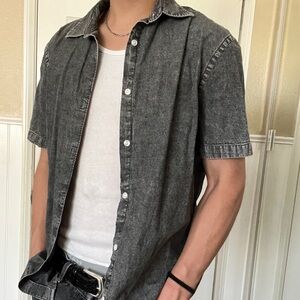 Casual Denim Button Down Shirt